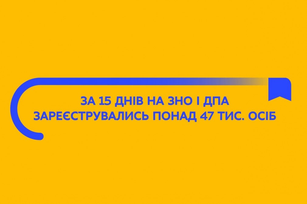 За 15 днів на ЗНО і ДПА зареєструвались понад 47 тис. осіб